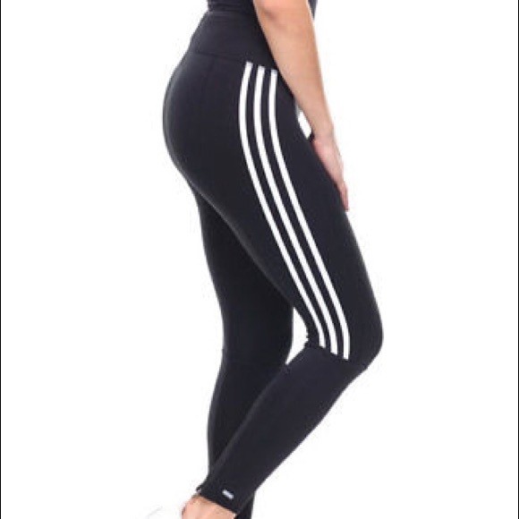 black and white adidas leggings